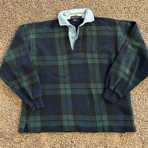 Vintage nautica rugby polo long sleeve with denim color